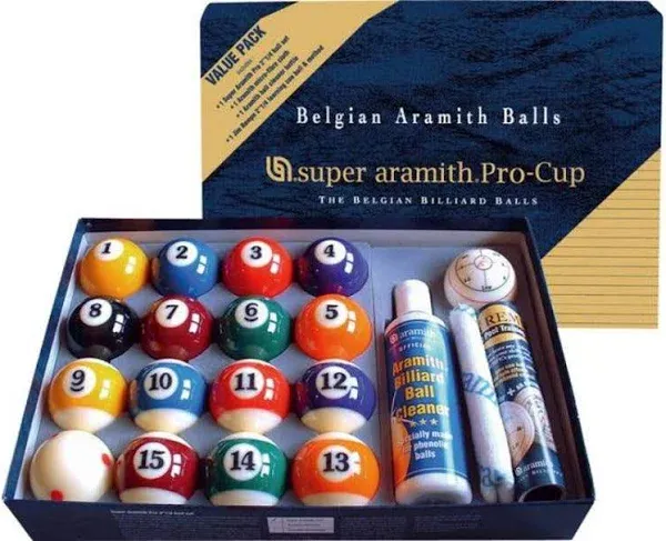 Super Pro Aramith Pool Balls - VALUE PACK