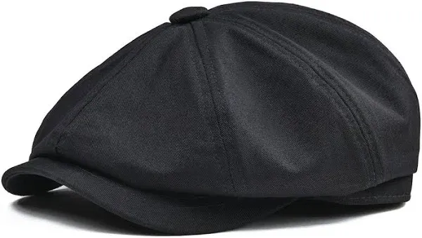 BOTVELA Men's Newsboy Flat Cap 100% Cotton Gatsby Ivy Golf Cabbie Hat