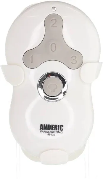 Anderic 99122 Ceiling Fan Remote Control (Remote ONLY) for Hunter 99122 & 99123 - Exact Replacement for Hunter 99122 & 99123 Remote Controls - Works only with Original Hunter Receivers 99122 & 99123