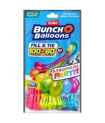 ZURU Bunch O Balloons Tropical Party Rapid-Filling  Water Balloons