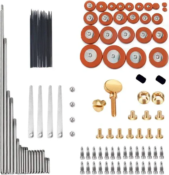 GU GU 1 Set Alto Sax Repair Parts Screws + 25pcs Sax Pads + Blanket column