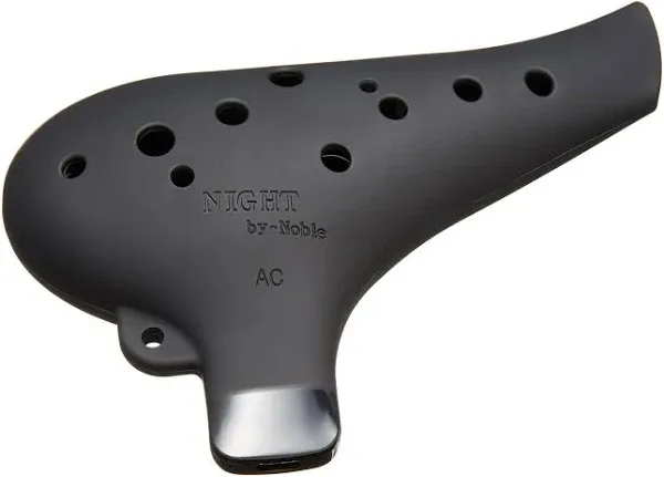 NIGHT by Noble Plastic Ocarina Black AC Rubber Finish New Japan