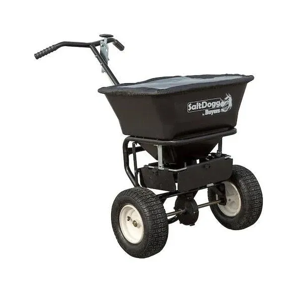 SaltDogg WB155BG 100lb Capacity Walk Behind Broadcast Salt Spreader, Steel Frame