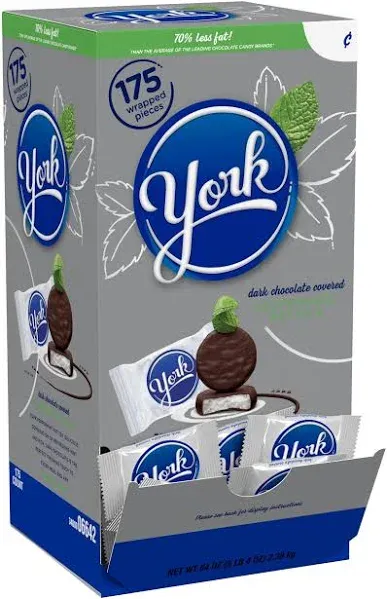 York Peppermint Patties Dark Chocolate Covered Individually Wrapped, 13.5 Grams