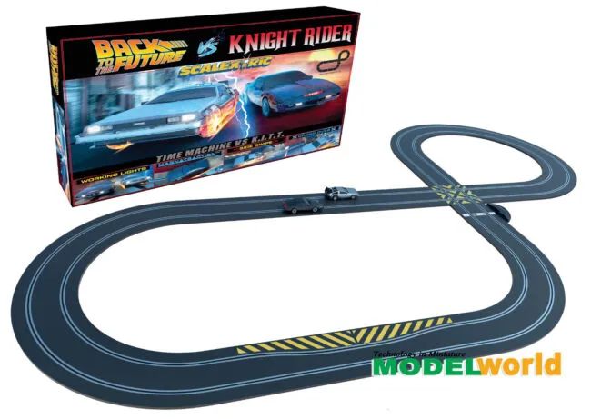 Scalextric 1980s TV Back to the Future vs Knight Rider Race Set