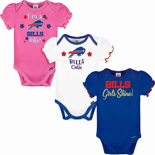 Gerber Girl's Buffalo Bills Bodysuits - 3 Piece