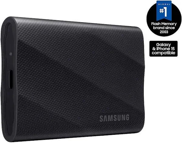 Samsung MU-PG4T0B/AM Portable SSD T9 USB 3.2 Gen2x2 4TB (Black)