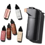 Luminess BREEZE DUO Airbrush Makeup System, Rich Coverage – 9-Piece Kit includes 2x Silk Airbrush Foundation, Plum Shade Blush, Glow Highlighter, Moisturizer Primer, and Airbrush Cleaning Solution