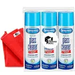 Spraiway Glass Cleaner Foam Action Cleaner with Cleaning Cloth