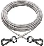 Dog Tie Out Cable, Heavy Duty Dog Chains for Outside with Lockable Hook, Pet ...