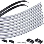 10PACK 3.3FT/1M Flexible Black LED Channel with Milky White LED Cover Lens Benda