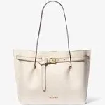 Michael Kors Outlet Emilia Large Pebbled Leather Tote Bag in Natural - One Size