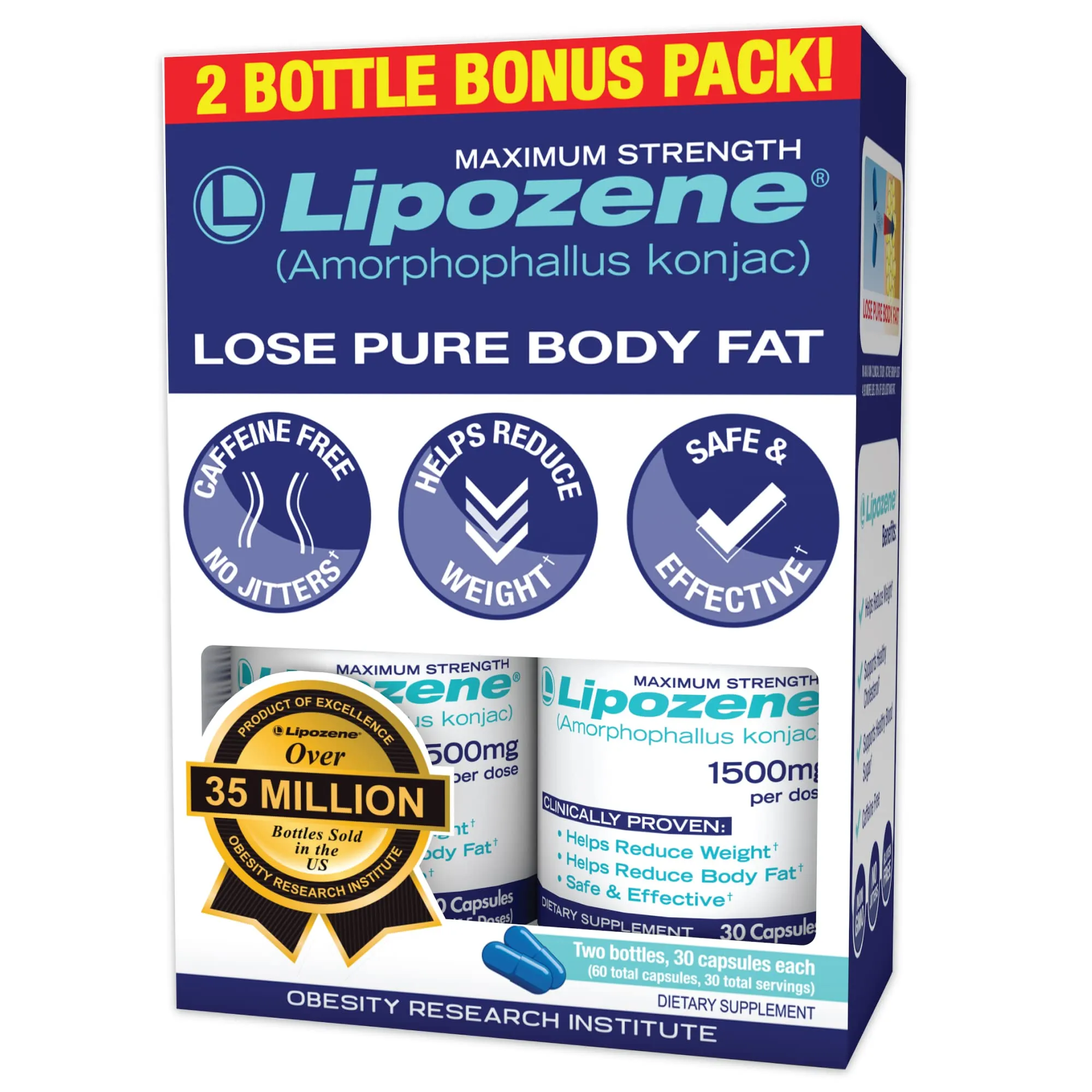 Lipozene Maximum-Streng<wbr/>th Weight Loss Capsules 60 Pieces Expires 11/24