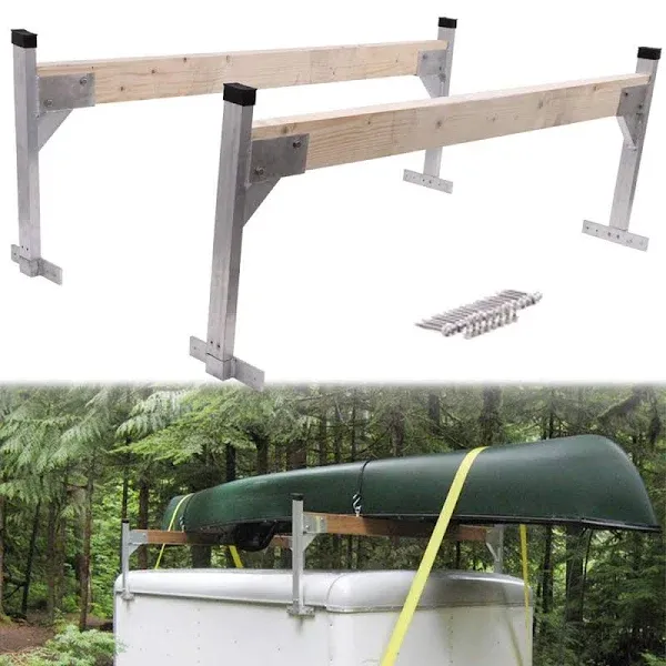 Mountainpeak Enclosed Trailer Roof Ladder Rack Fit for Enclosed or Open Trailer - Aluminum