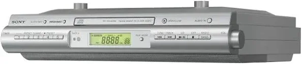 Sony ICF-CDK50 Under Cabinet FM/AM Radio CD Player Clock, No Remote or  Hardware