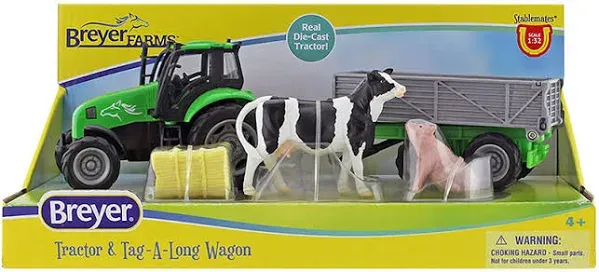 Breyer Farms Tractor and Tag-A-Long Wagon