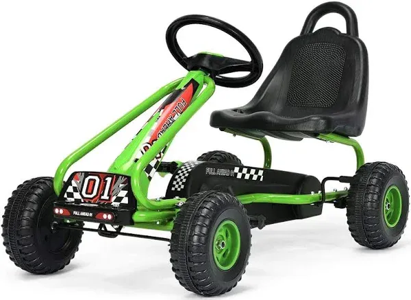 Costway Kids Pedal Go Kart 4 Wheel Ride On Toys