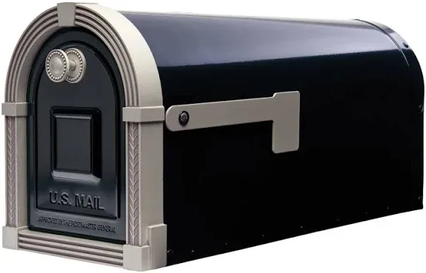 Architectural Mailboxes Post Mount Black Metal Large Mailbox