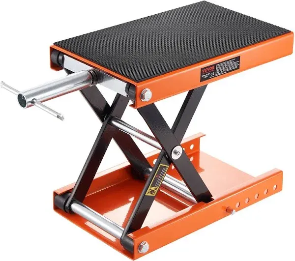 VEVOR Motorcycle Lift, 1100 LBS Motorcycle Scissor Lift Jack with Wide Deck &amp; Sa