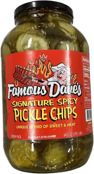 Famous Dave's Signature Spicy Pickle Chips, 64 Ounce