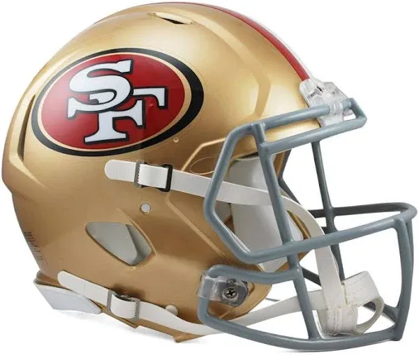 SAN FRANCISCO 49ERS NFL FULL SIZE SPEED AUTHENTIC FOOTBALL HELMET RIDDELL!