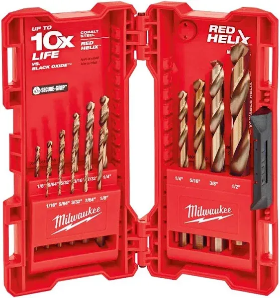 Milwaukee 15 Piece Cobalt RED HELIX Kit