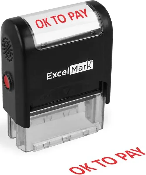 Entered Self Inking Rubber Stamp - Red Ink