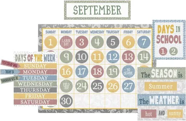 Teacher Created Resources Classroom Cottage Calendar Bulletin Board (TCR7173)