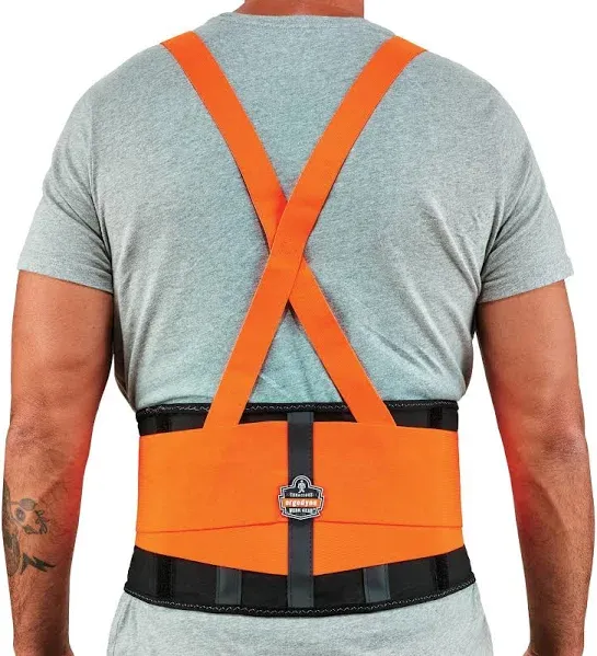 Ergodyne ProFlex 100HV Economy Hi-Vis Spandex Back Support Brace