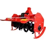 Titan Attachments 3 Point 48" Rotary Tiller Attachment Fits Cat 1 Tractors, Charcoal Finish, Single Speed PTO Driven Cultivator with A 540 RPM