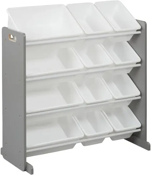 4-Tier Organizer with 12 Bins, Toy Storage