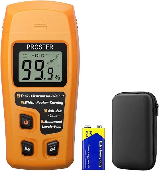 Proster Digital Wood Moisture Meter Handheld LCD Moisture Tester Damp Moisture T