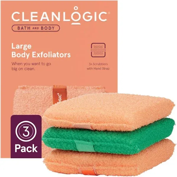 Cleanlogic Body Exfoliator Scrubber With Hand Strap Large