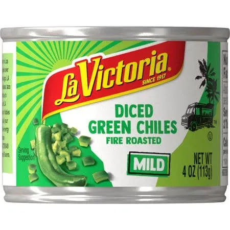 LA VICTORIA Fire Roasted Diced Green Chiles Mild, 7 Oz