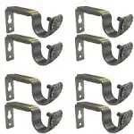 Anndason Heavy Duty Curtain Rod Brackets for 3/4 or 5/8 Inch Rod, Bronze Color,