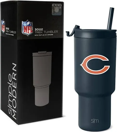 Simple Modern Officially Licensed NFL Los Angeles Chargers 30 oz Tumbler with Flip Lid and Straws | Insulated Cup Stainless Steel | Gifts for Men Women | Trek Collection | Los Angeles Chargers