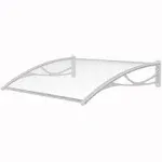 Advaning PN Series, Polycarbonate Door Awning - 47x31 Inches - White