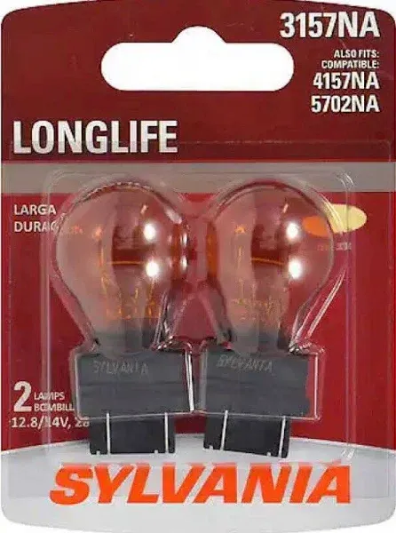 Sylvania 3157NA Long Life Automotive Mini Bulb, Pack of 2.