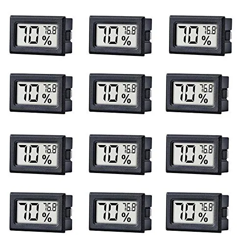 Mini Hygrometer Indoor Humidity Meter Thermometers 6 Pack... 