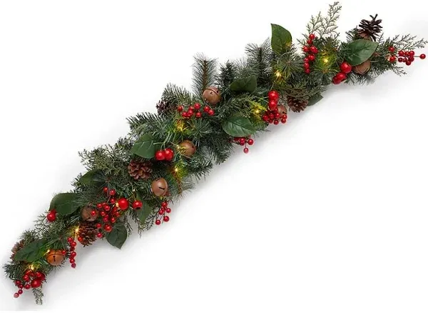 The Lakeside Collection Holiday Traditions - PVC Decor Features Greenery Accented with Faux red Berries