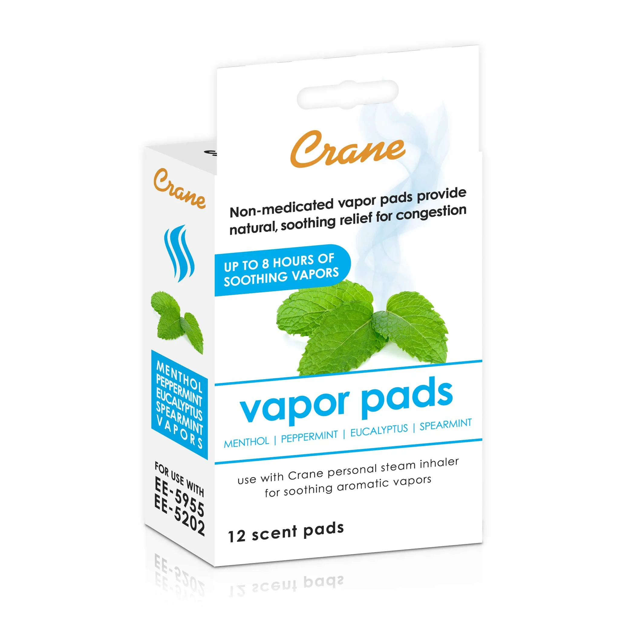 Crane Menthol-Eucaly<wbr/>ptus Universal Vapor Pads 12 Pack HS1950 - NEW