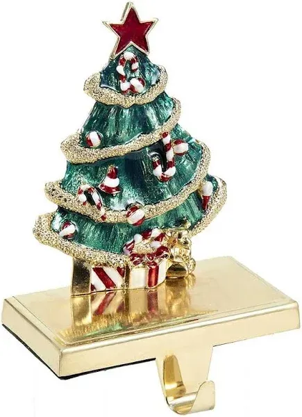 Kurt Adler Zinc Christmas Tree Stocking Holder Decor