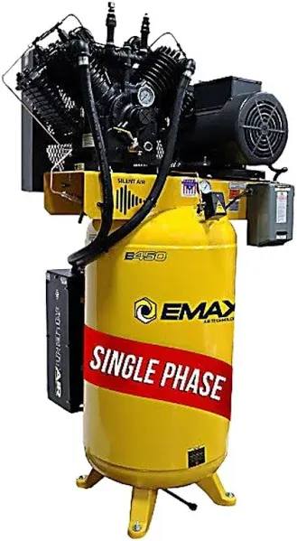 EMAX ESP10V080V1 Industrial Plus Silent Air 10-HP 80-Gallon Two-Stage Air Compressor (208/230V 1-Phase)