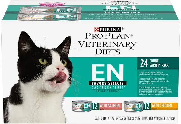 Purina Pro Plan Veterinary Diets EN Savory Selects Variety Pack Wet Cat Food