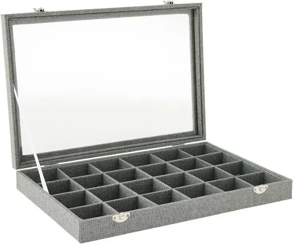 Michaels Bead Landing Gray Jewelry Tray with Lid