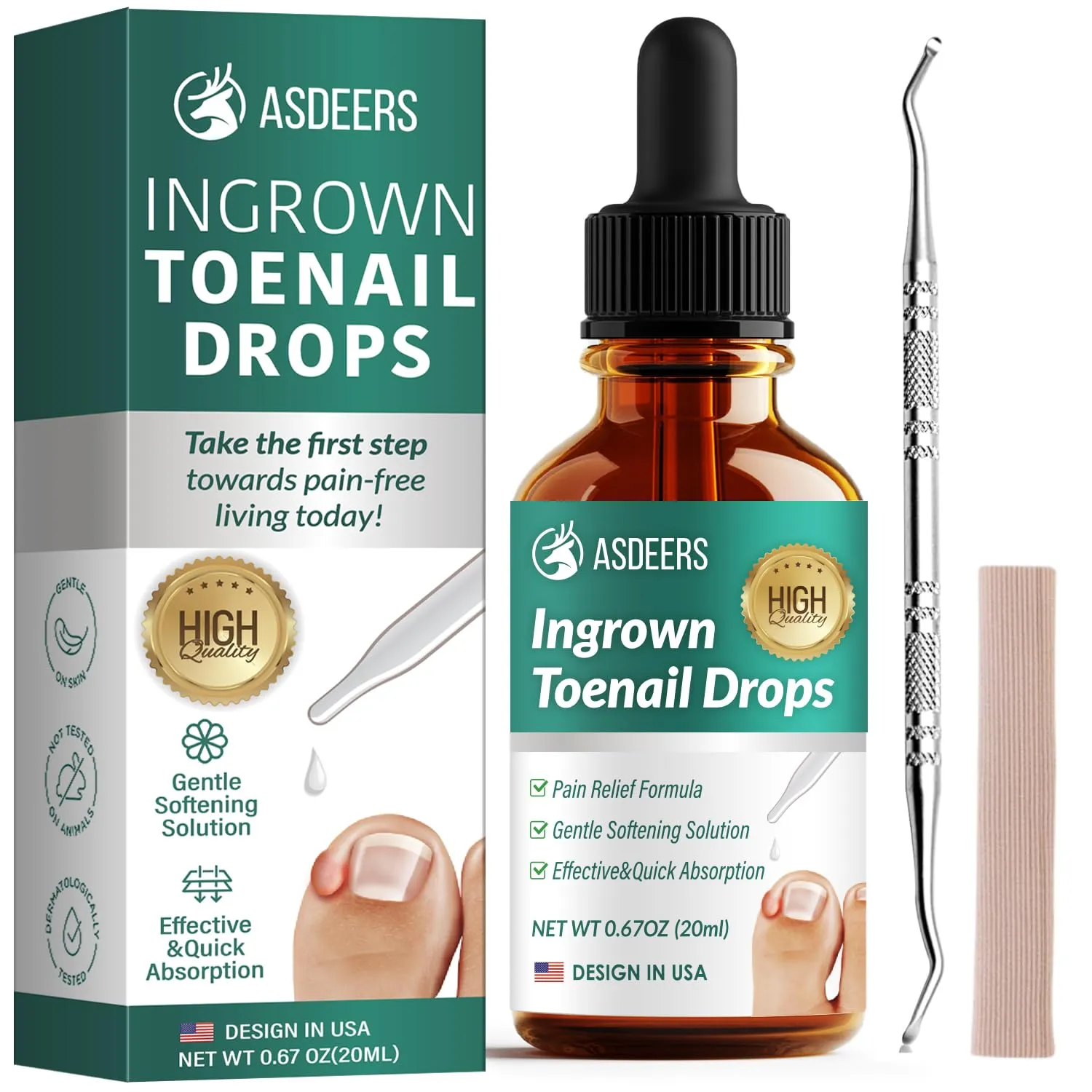 Ingrown Toenail Treatment: Ingrown Toenail Removal Kit - Nail Toe Reliever an...