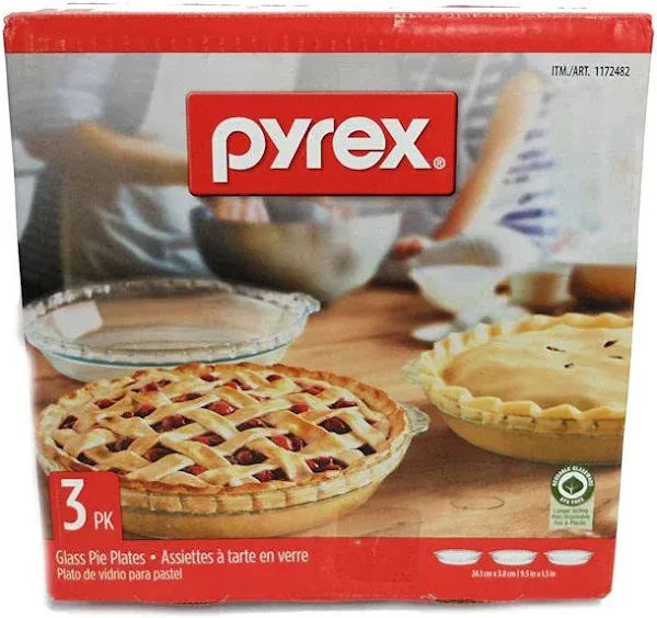 Pyrex Glass Pie Plates 3 Pack