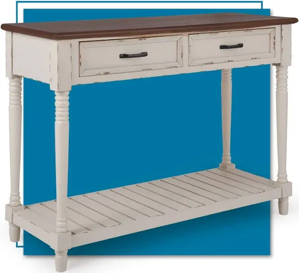 ClickDecor Baker Console Table, Antique White