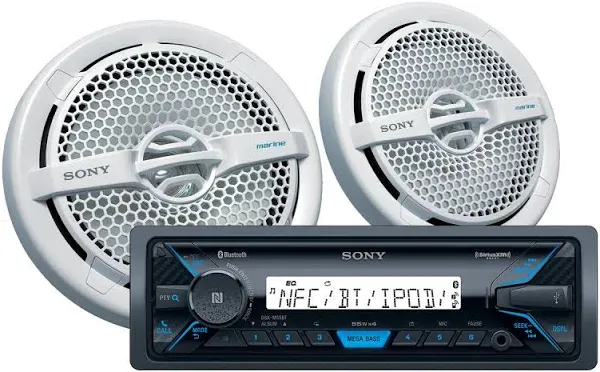 Sony Marine Digital Media Bluetooth Receiver and Speakers