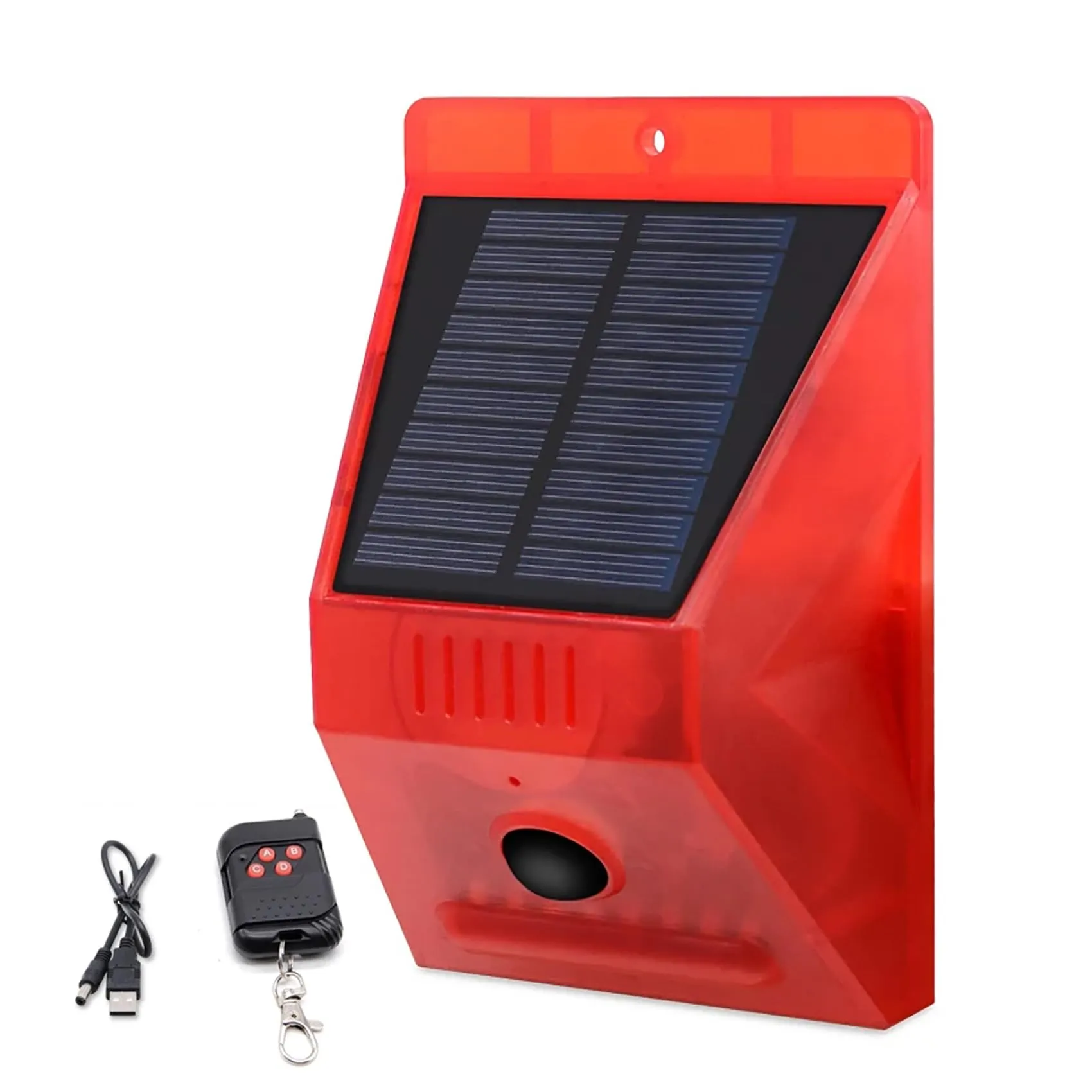 Solar Alarm Strobe Siren Light